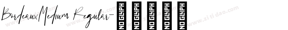 BordeauxMedium Regular字体转换